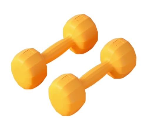 Hantel Hanteln For Damen, Fitness-Heimgeräte, Herren-Sporttraining, Armmuskulatur, Gummibeschichtete Kleine Hanteln Dumbbell (Color : Yellow, Size : 2kg)