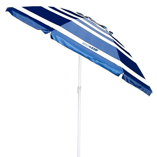 AKTIVE 62236, Sonnenschirm für Strand, winddicht, Ø 220 cm, neigbarer Mast und UV50-Schutz
