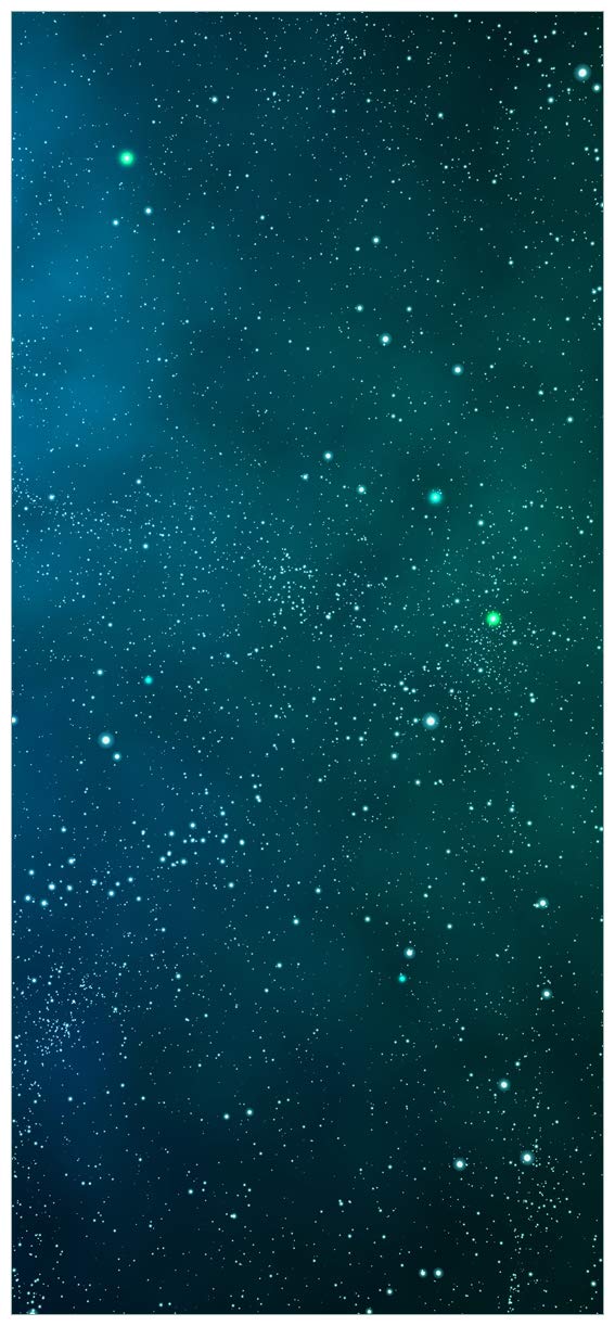 Wallario Selbstklebende Türtapete Sternenhimmel - Milchstraße und Sterne bei Nacht - Türposter 93 x 205 cm Abwischbar, rückstandsfrei zu entfernen