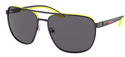 Prada Herren 17G01V Sonnenbrille, Matt Black/Dark Grey Tuning, Einheitsgröße (Herstellergröße: 65)