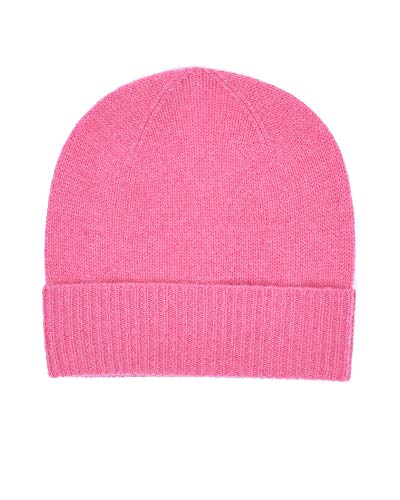 Style & Republic Sport Beanie, Pinke Mütze aus 100% Kaschmir, unisize mit 44 cm Bundumfang und 6,5 cm Umschlag, Damen