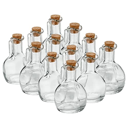 12x Glasflasche mit Korken 150ml kleine Flaschen zum befüllen Leere Glasflaschen Flasche Glas Likörflaschen Ostern Glasflasche Weihnachten Likör kleine Flaschen leer Öl Essig Glass bottle Fläschchen