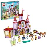 LEGO 43196 Disney Princess Belles Schloss, Prinzessinnen-Spielzeug-Schloss mit 10 Mini-Puppen aus Die Schöne und das Biest, inkl. Belle, Tassen und Pferde-Figur, Geschenk für Kinder ab 6 Jahren