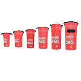 DonDon Dry Bag wasserdichte Tasche 2l, 5l, 10l, 15l, 20l, 30l Pack-Sack Beutel mit Schultergurt - rot 30 Liter