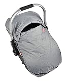 Red Castle Baby-Fußsack für Autositz, kompatibel mit Gruppe 0, anpassbar je nach Jahreszeit, winddicht, atmungsaktiv, wasserdicht, Hight Protect, Grau meliert Punkte, 0-12 Monate