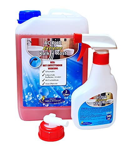 AQUA CLEAN PUR Extreme gegen Kalk Rost & Urinstein mit entfettender Wirkung Sanitär-Reiniger 3l