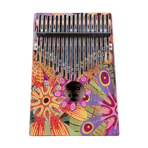 Sela SE 253 Art Series Kalimba 17 Flower Power with Protective Cover
