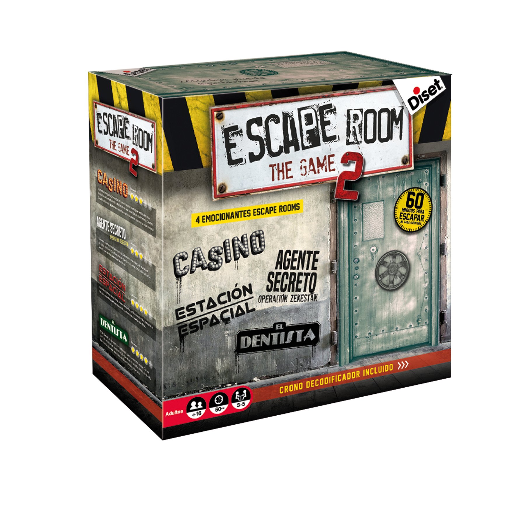 Diset - Escape Room The Game 2, Brettspiel für Erwachsene ab 16 Jahren