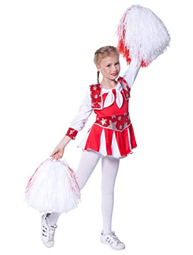 Wilbers NEU Kinder-Kostüm Cheerleader, rot-weiß, Gr. 116