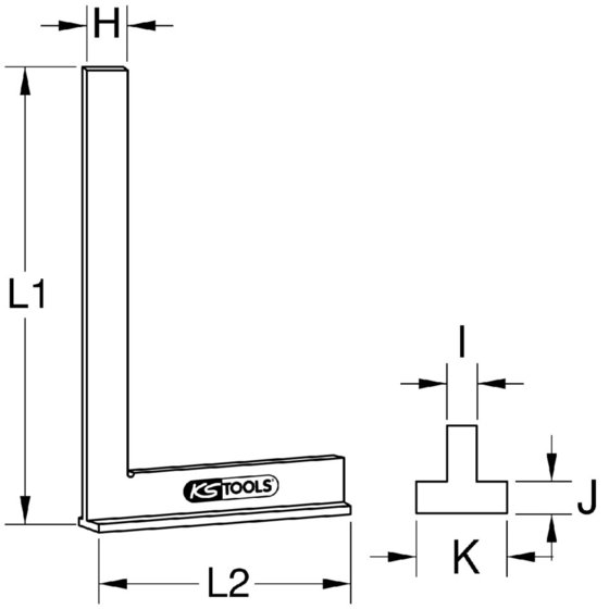 KS Tools 300.0285 Anschlagwinkel nach DIN 875/2, 250mm