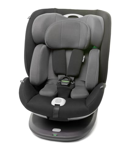 VEL-FIX RWF kindersitz I-size (40-150 cm) Autositze Kinderautositze ISO-FIX (0-36 kg) 360 Grad drehbar (Graphit)