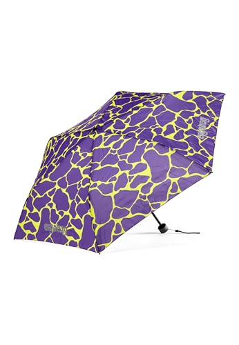 ergobag Regenschirm Kinderschirm für die Schultasche, ultraleicht und klein mit Tasche, Ø90 cm SuBärkraft - Lila