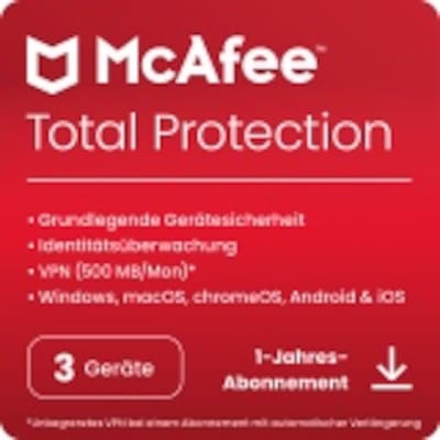 McAfee Total Protection 03-Device, ESD Software Download incl. Activation-Key (MTP21MNR3RFLD)