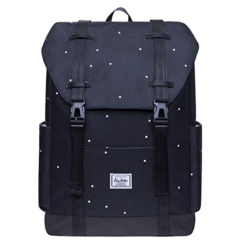 KAUKKO Schule & Freizeit Moderner Tagesrucksack aus Polyester für Uni Büro - Daypack für 14" Laptop, 18L