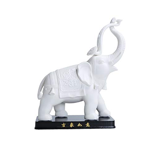 Kunstdekoration Kreative Elefant Keramik Feng Shui Ornamente Elefant Statue Dekoration Elefant Skulptur Handwerk Geschenke Perfekt Für Home Office Decor desktop dekorationen