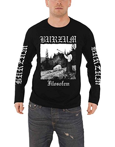 Burzum T Shirt Filosofem 2018 Band Logo Nue offiziell Herren Schwarz Long Sleeve XL