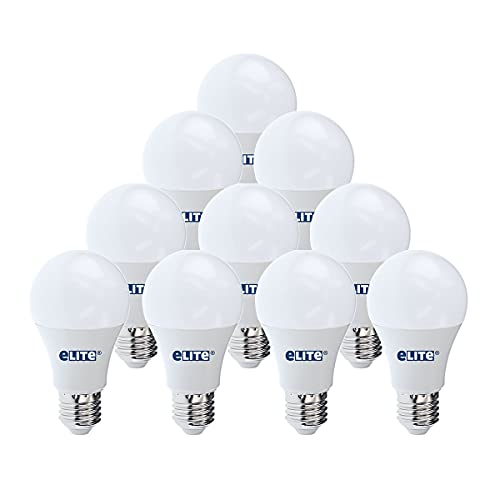 eLITe LED Lampe E27, 10W, 865, 6500K, Tageslichtweiß, 900lm, 240°, ersetzt 75W, 10 Stück