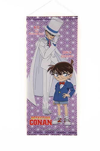 SAKAMI Detektiv Conan Wallscroll Stoff-Poster Conan & Kaito 68x28cm Wandbild auf Stoff, offiziell lizensiert Merchandise