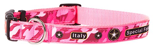 MICHI MICHI-C39 Hundehalsband Italy Special Forces, L, rosa