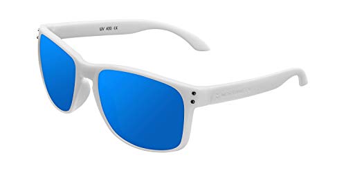 NORTHWEEK Unisex Bold Sonnenbrille, Weiß-Blau, 45