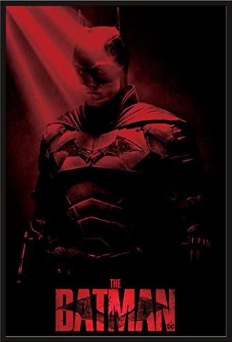 The Batman - Crepuscular Rays - Poster Plakat - Größe 61x91,5 cm + Wechselrahmen, Shinsuke® Maxi Kunststoff schwarz, Acryl-Scheibe