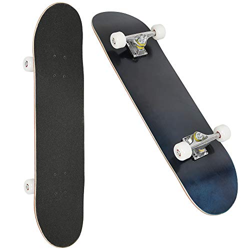 Sarah Skateboard, Skateboard, für Jugendliche, Erwachsene, Anfänger und Profis, komplettes Skateboard (schwarz)