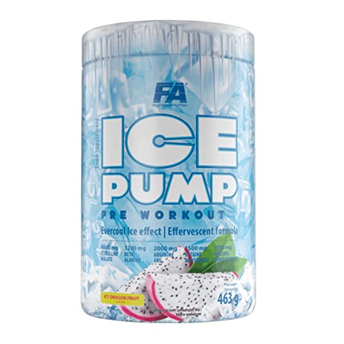 Fitness Authority FA Nutrition Ice Pump Booster | 463g je Behälter | Pre-Workout Training Kühleffekt Body Building | L-Citrullin Beta Alanin Koffein | Nahrungsergänzungsmittel (Dragon Fruit)