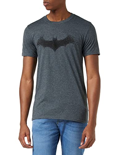 DC Comics Herren Batman-Bat Logo T-Shirt, Grau (Dark Heather Dkh), XX-Large