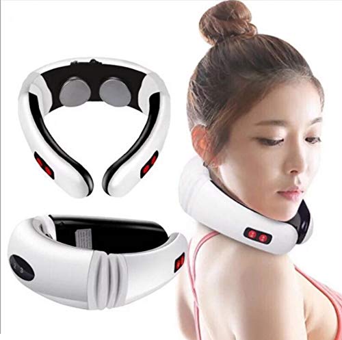 Neck Massager, Elektro-Pulse Cervical Meridian Magnetic Therapy, Muscle Pain Relaxation Home Car Office