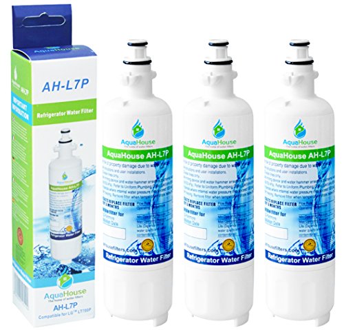 3x AH-L7P kompatibel für LG LT700P, ADQ36006101, ADQ36006102, 048231783705, Sears/Kenmore 9690, 46-9690 Kühlschrank Wasserfilter