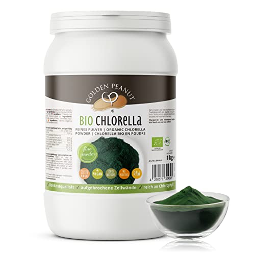 Bio Chlorella Pulver 1 Kg Zellwände aufgebrochen glutenfrei vegan Rohkostqualität