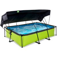 EXIT Lime Pool 300x200x65cm mit Sonnensegel und Filterpumpe - grün