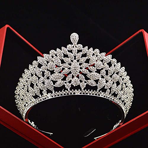 CAZARU Pop Crown Night Show Headwear Fashion Silber Handmade Strass Haarschmuck Braut Hochzeit Headwear Accessoires