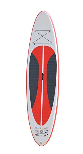 Compass Aufblasbares SUP Board Basic Set für Einsteiger - 300x76x15 cm | Inklusive Paddel, Rucksack, Pumpe, Finnen & Reparaturset I Max 120 kg I Leichtes Gewicht