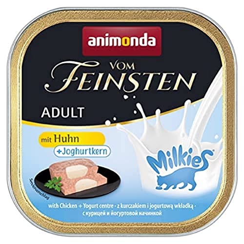 animonda Vom Feinsten Adult + Milchkern Katzenfutter, Nassfutter für ausgewachsene Katzen, 32er Pack (32 x 100 kg)