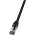 LogiLink CQ6145S RJ45 CAT 6a S/FTP 50.00m Schwarz Geflechtschirm, Halogenfrei, PUR-Mantel, Säurebes