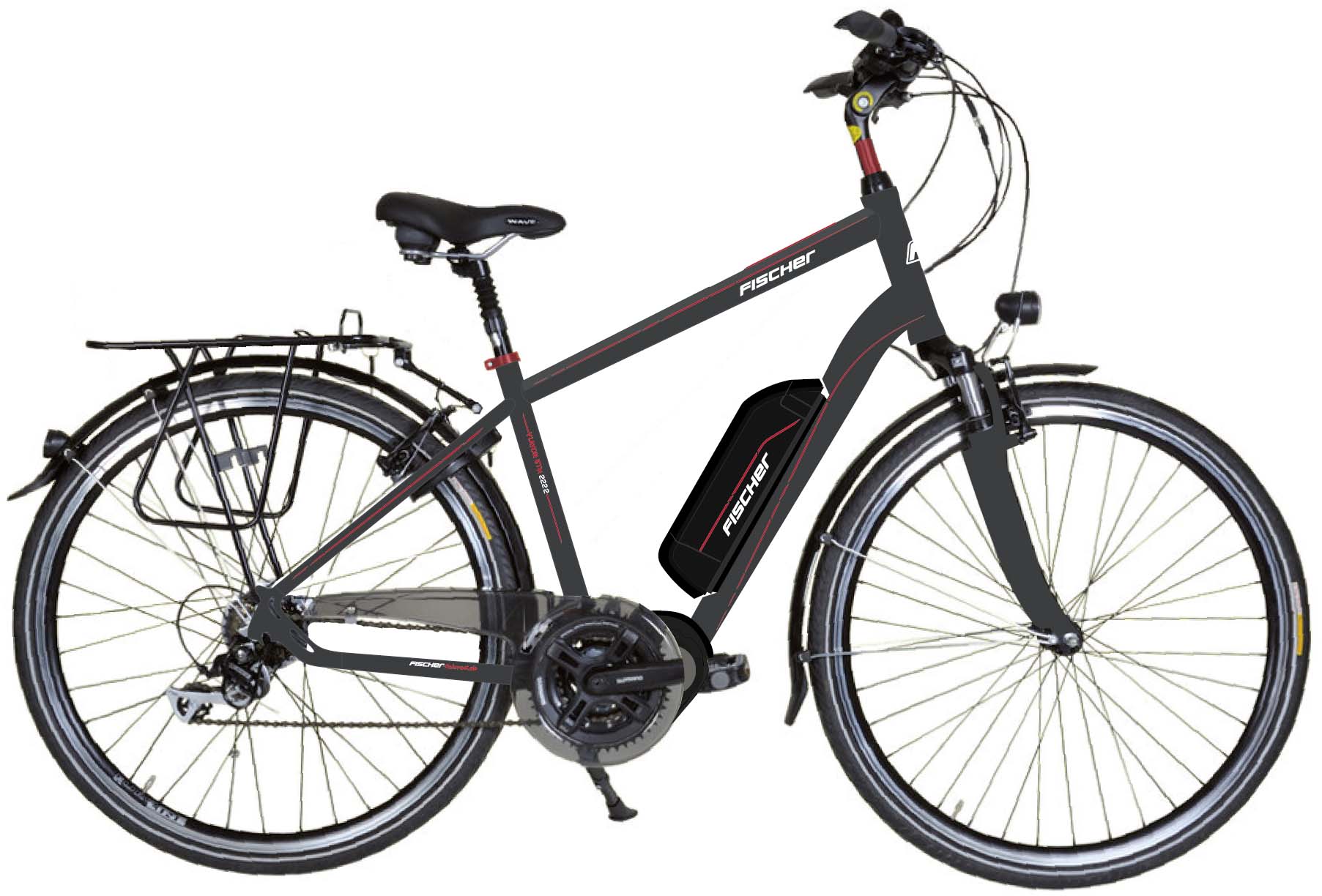 FISCHER Fahrräder E-Bike VIATOR ETH 2222 422, 24 Gang, (mit Akku-Ladegerät-mit Werkzeug)