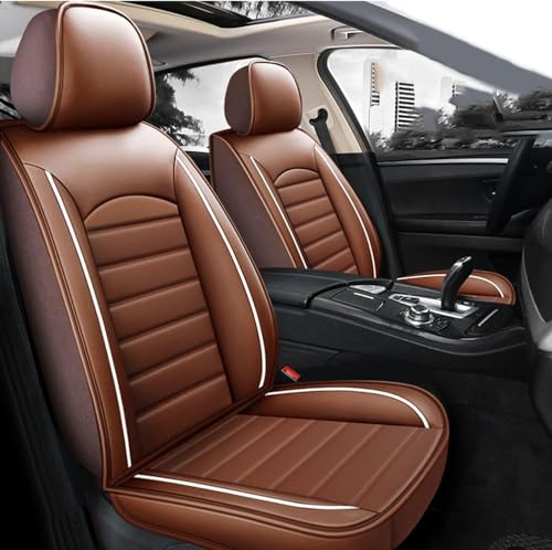 VINAUD Auto Schonbezug Set für Audi Q3 S-Line/Q3 Quattro/Q3 Sportback/Q5/Q5 Leder Autositzbezüge Sitzschoner für Vordersitze und Rücksitze.,E-Coffee Style