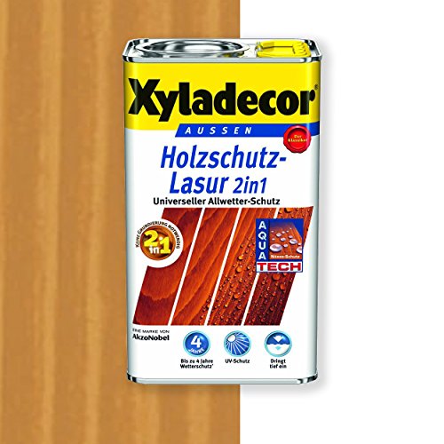 Xyladecor 2in1 Holzschutzlasur walnuss 0,75L Holzschutz Lasur Holzlasur