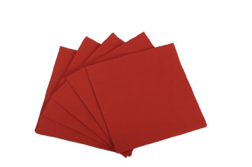 Funny Zelltuchservietten 3 lagig, rot 33 x 33 cm 1/4 Falz, 4er Pack (4 x 250 Stück)