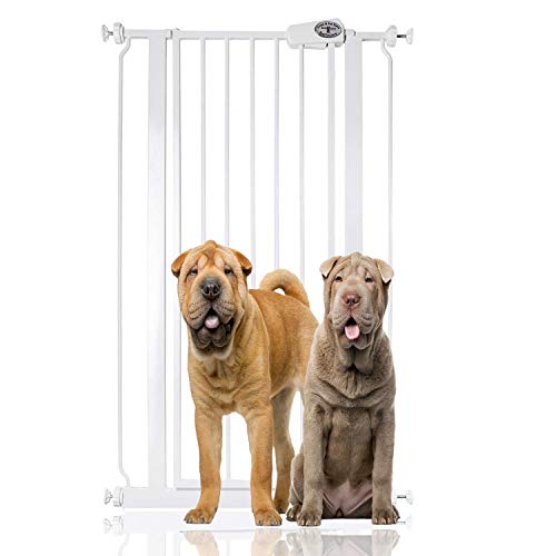 Bettacare Extra Tall Pressure Installed Premium Dog Gate (68.5-75 cm, White)