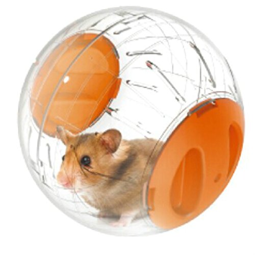 Kleintier-Aktivitätsspielzeug gegen Langeweile und Langeweile zum Herauslaufen von Übungen, Rollbälle, Spielzeug für Zwerghamster, 15 cm, Orange