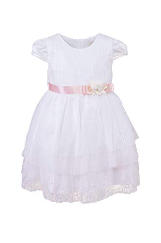Cocolina4kids Baby Mädchen Taufkleid festliches Kleid Festkleid Blumenmädchen Kleid Brautjungfer Prinzessin ivory (86-92)