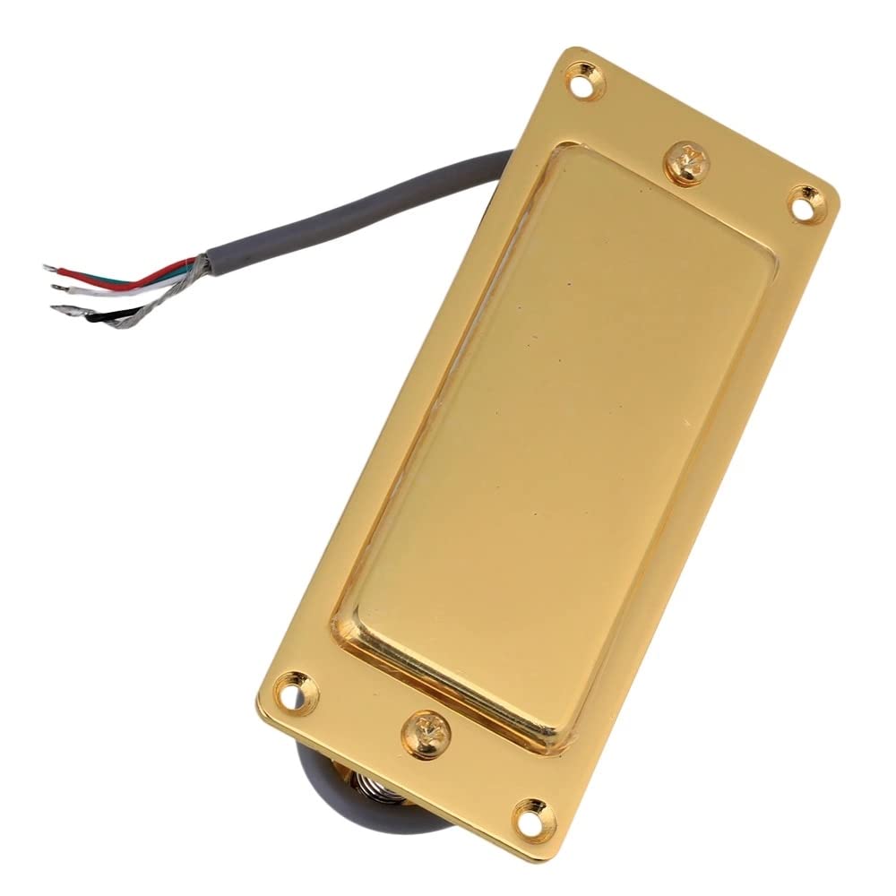 Accessories Silber/Schwarz/Gold E-Gitarren-Mini-Humbucker-Tonabnehmer-Set Sealed Fit E-Gitarre durable (Color : Gold)