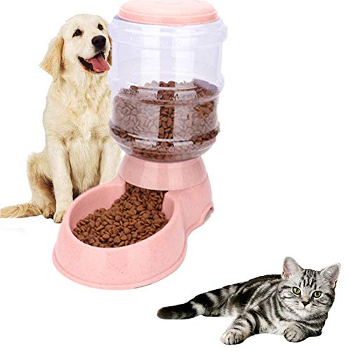 Futterspender Katze Trockenfutter Futterspender Katze Kätzchen-Nahrungsmittelzufuhr Hundenahrungsmittelschüssel pink,Food Feeder