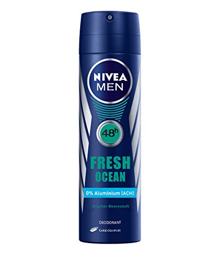 Nivea Men Deo Fresh Ocean Spray, ohne Aluminium, 6er Pack (6 x 150 ml)