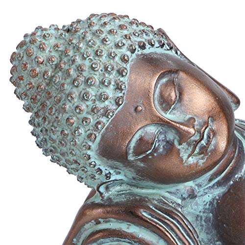 Clasken Buddha Statue Figur, Meditationsdekor Buddha Statue Rostfreie Meditation für Gartenhof für Terrasse oder Veranda für drinnen/draußen