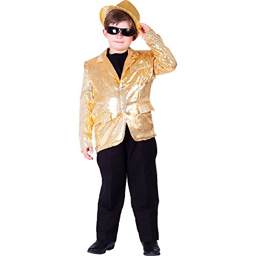 Dress Up America Komplett gefütterte Gold Pailletten Jacke für Kinder