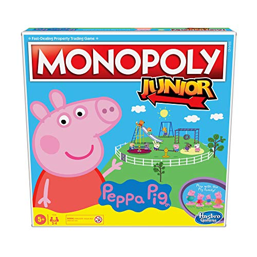 Monopoly Junior: Peppa Pig Edition Brettspiel für 2–4 Spieler, Indoor-Spiel für Kinder ab 5 Jahren