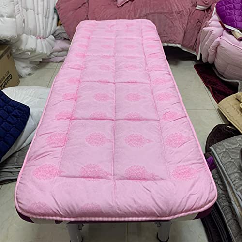 Rutschfester Lash Bed Topper Mit Quadratischem Kopf Massageliege Matratzenauflage Mit/Ohne Atemloch SPA-Bettabdeckungsschutz Für Schönheitssalon Massagezubehör,Pink2,60x180cm